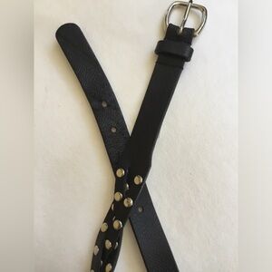 Black Studded Braided Belt
